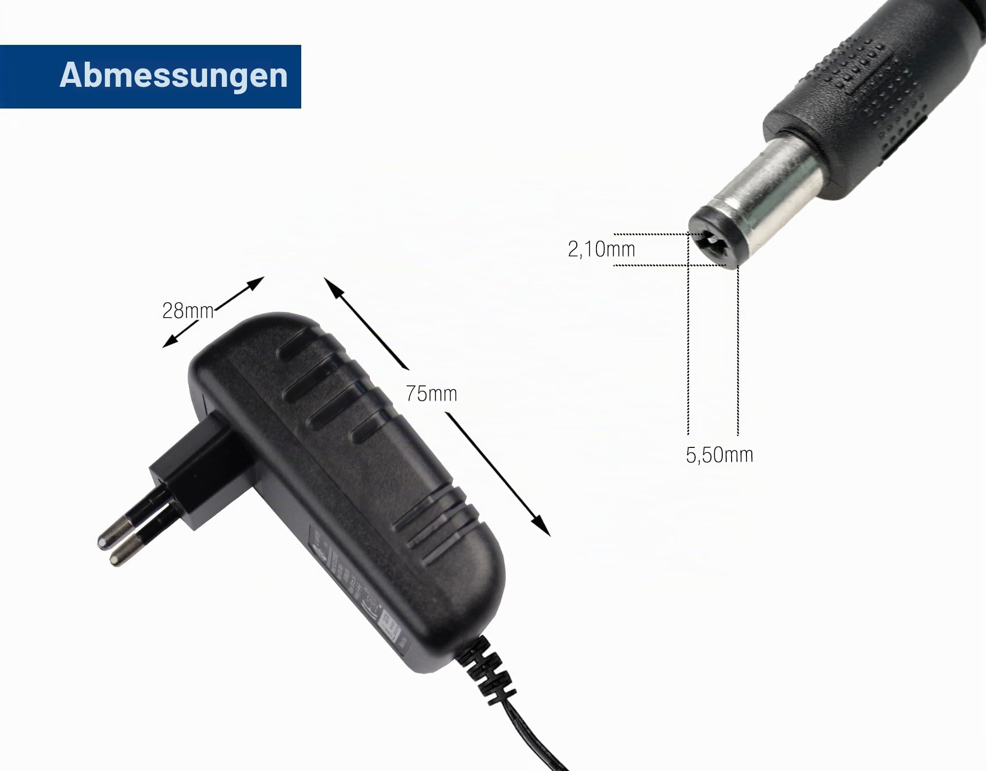 edision-netzteil-12v-1-5a-2pin-eu-universal-ersatz-netzteil image 2