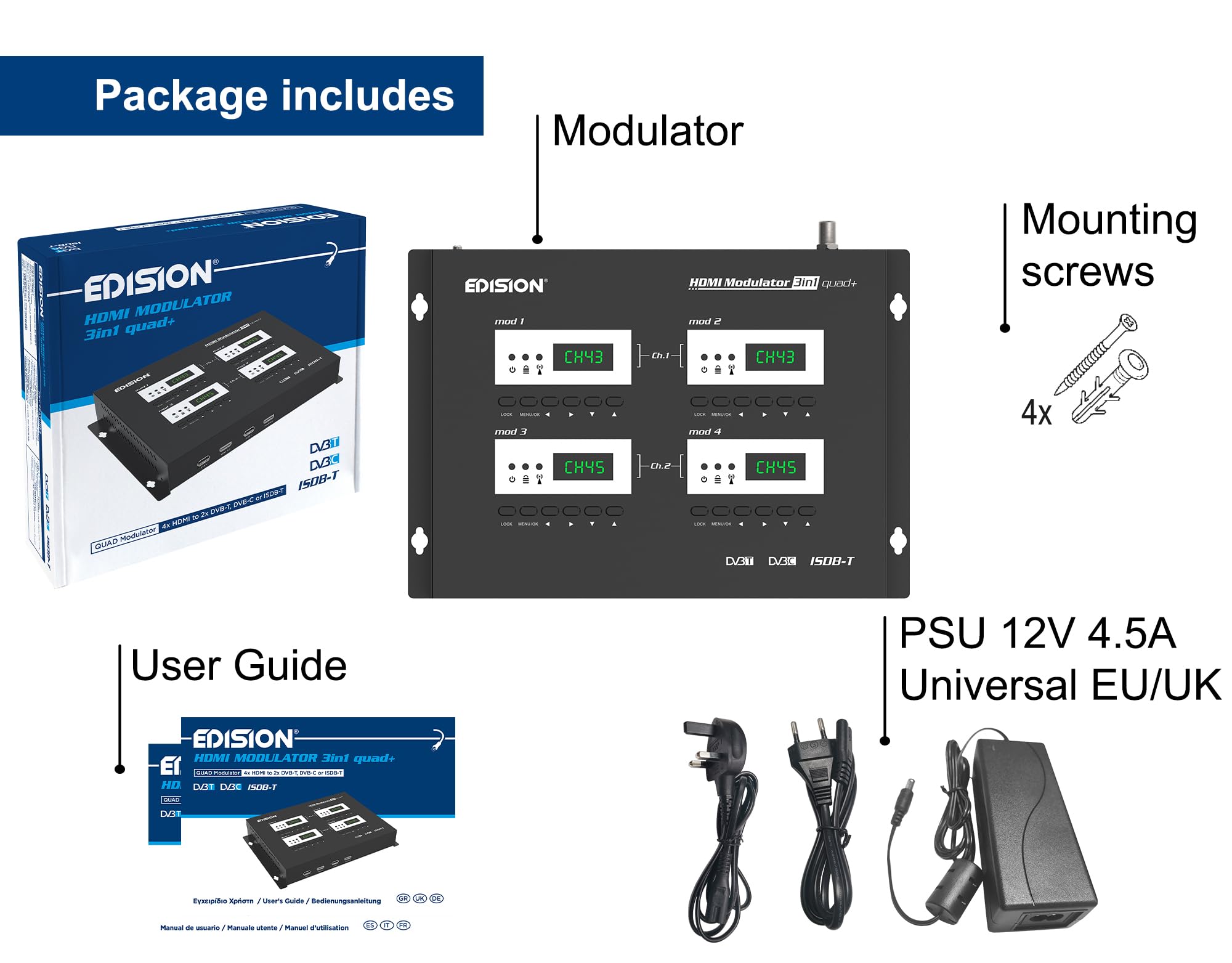 edision-hdmi-modulator-3in1-quad-4x-hdmi-auf-dvb-t-dvb-c-isdb-t-full-hd image 7