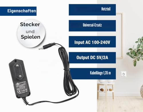 edision-netzteil-5v-2a-2pin-eu-universal-ersatz-netzteil image 6