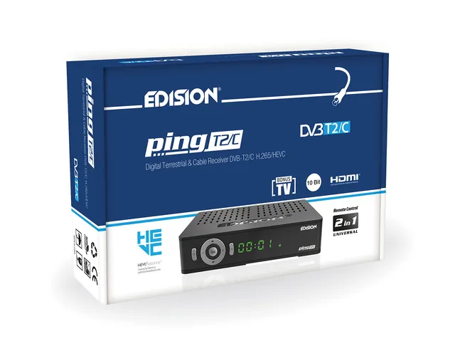 edision-ping-t2-c-dvb-t2-c-receiver-h-265-mit-kartenleser-und-lan image 1