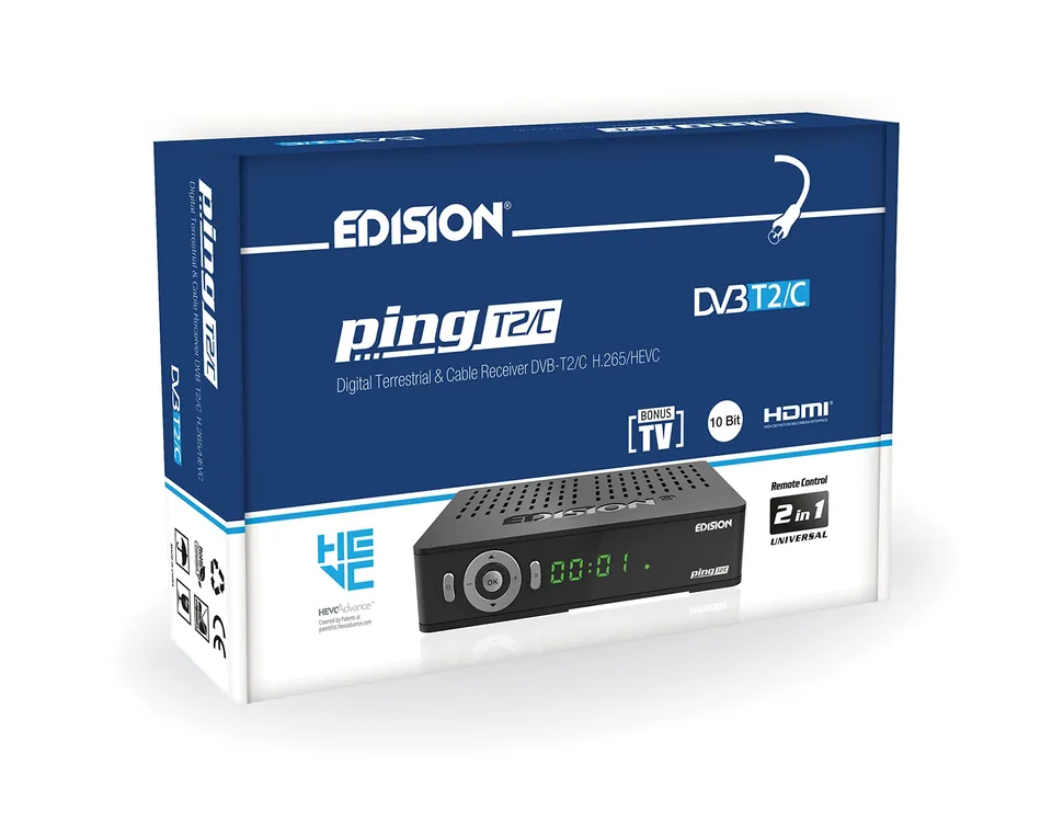 edision-ping-t2-c-dvb-t2-c-receiver-h-265-mit-kartenleser-und-lan image 1