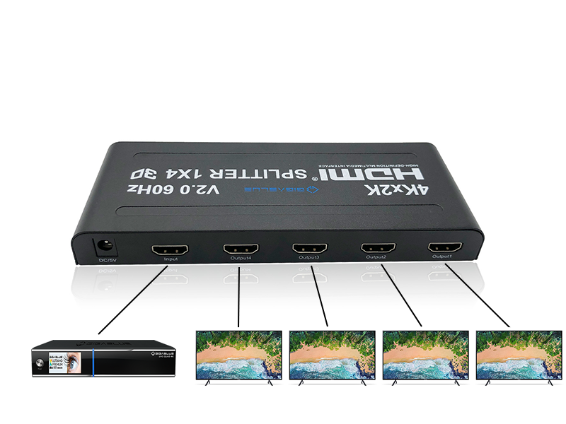 gigablue-ultra-4k-hdmi-2-0-hdr-splitter-1x4-60hz-hdcp-2-2-metall image 1