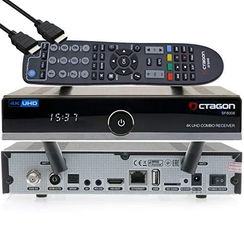 octagon-sf8008-4k-uhd-hdr-combo-receiver-dvb-s2x-dvb-c-t2-enigma2-linux image 1