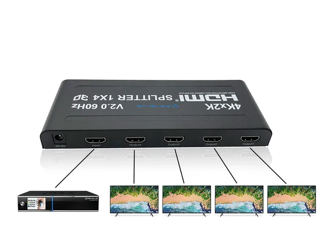 gigablue-ultra-4k-hdmi-2-0-hdr-splitter-1x4-60hz-hdcp-2-2-metall image 1