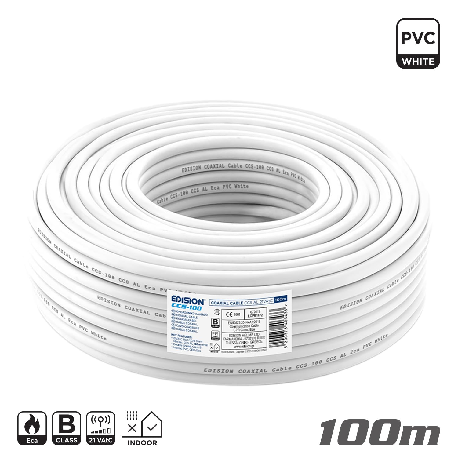 edision-ccs-100-koaxialkabel-100m-rg6-110db-indoor-pvc-wei-ccs image 2