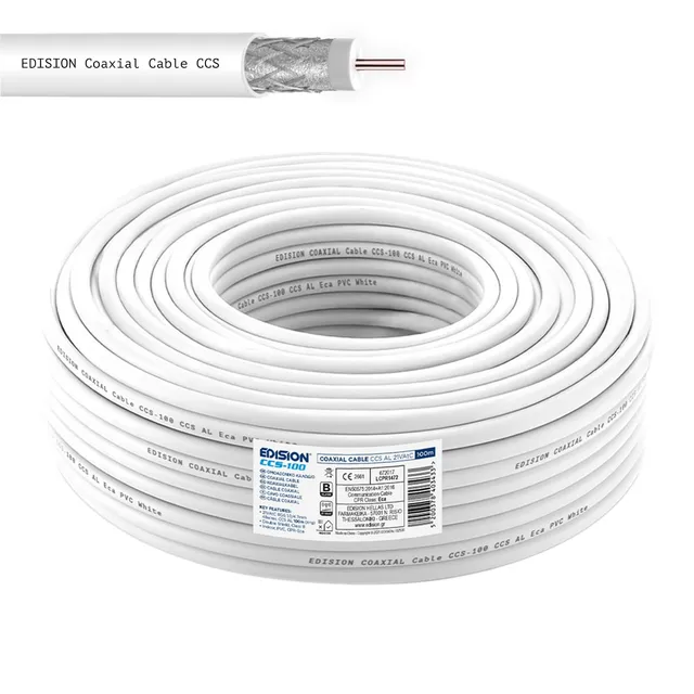 edision-ccs-100-koaxialkabel-100m-rg6-110db-indoor-pvc-wei-ccs image 1