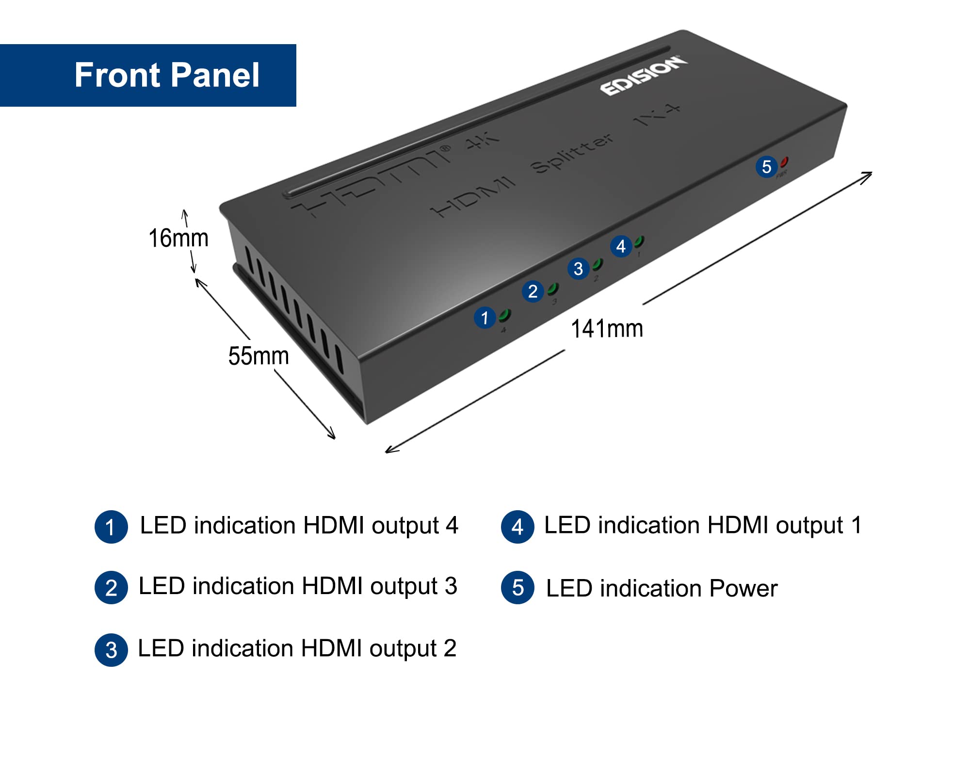 edision-4k-hdmi-splitter-1x8-verteiler-ultra-hd-2160p-cec-hdcp-3d-ready image 3