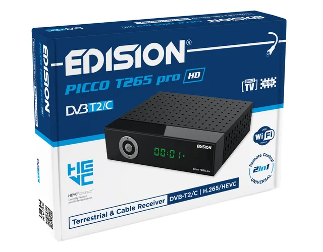 edision-picco-t265-pro-hd-dvb-t2-c-receiver-h-265-full-hd image 1