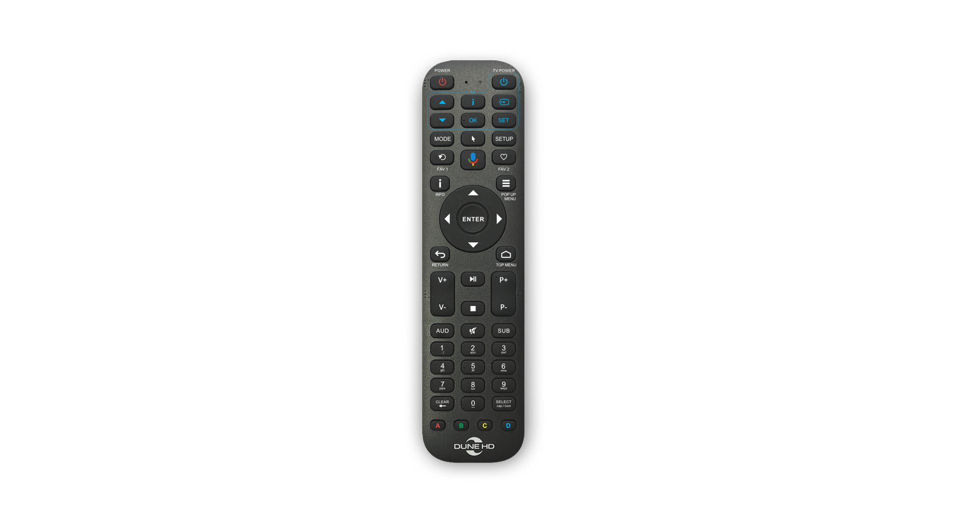 dune-hd-bt-backlit-remote-r4-bluetooth-fernbedienung image 1